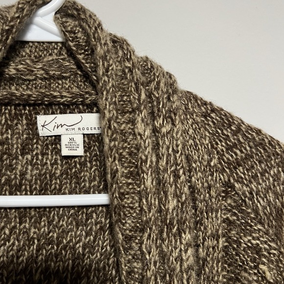 Kim Rogers Women's Size XL Long Sleeve Knit Cardigan Sweater Open Front - Picture 4 of 8